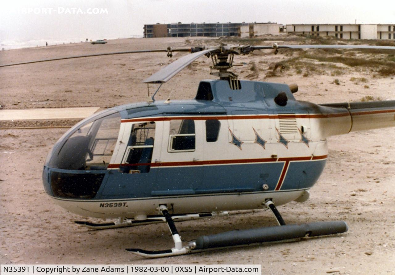 N3539T, MBB Bo-105S C/N S-397, On South Padre Island Beach