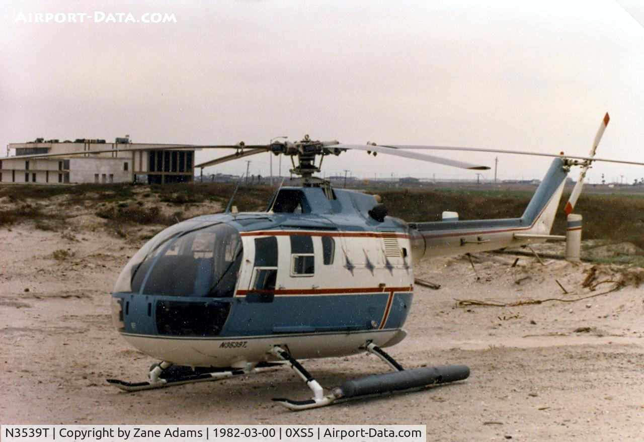 N3539T, MBB Bo-105S C/N S-397, On South Padre Island Beach