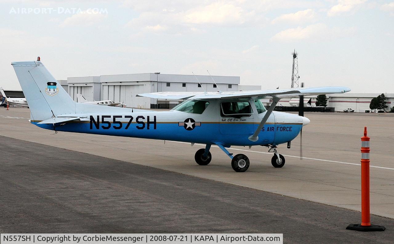 N557SH, 1971 Cessna 150L C/N 15072617, Small USAF training aircraft at KAPA.