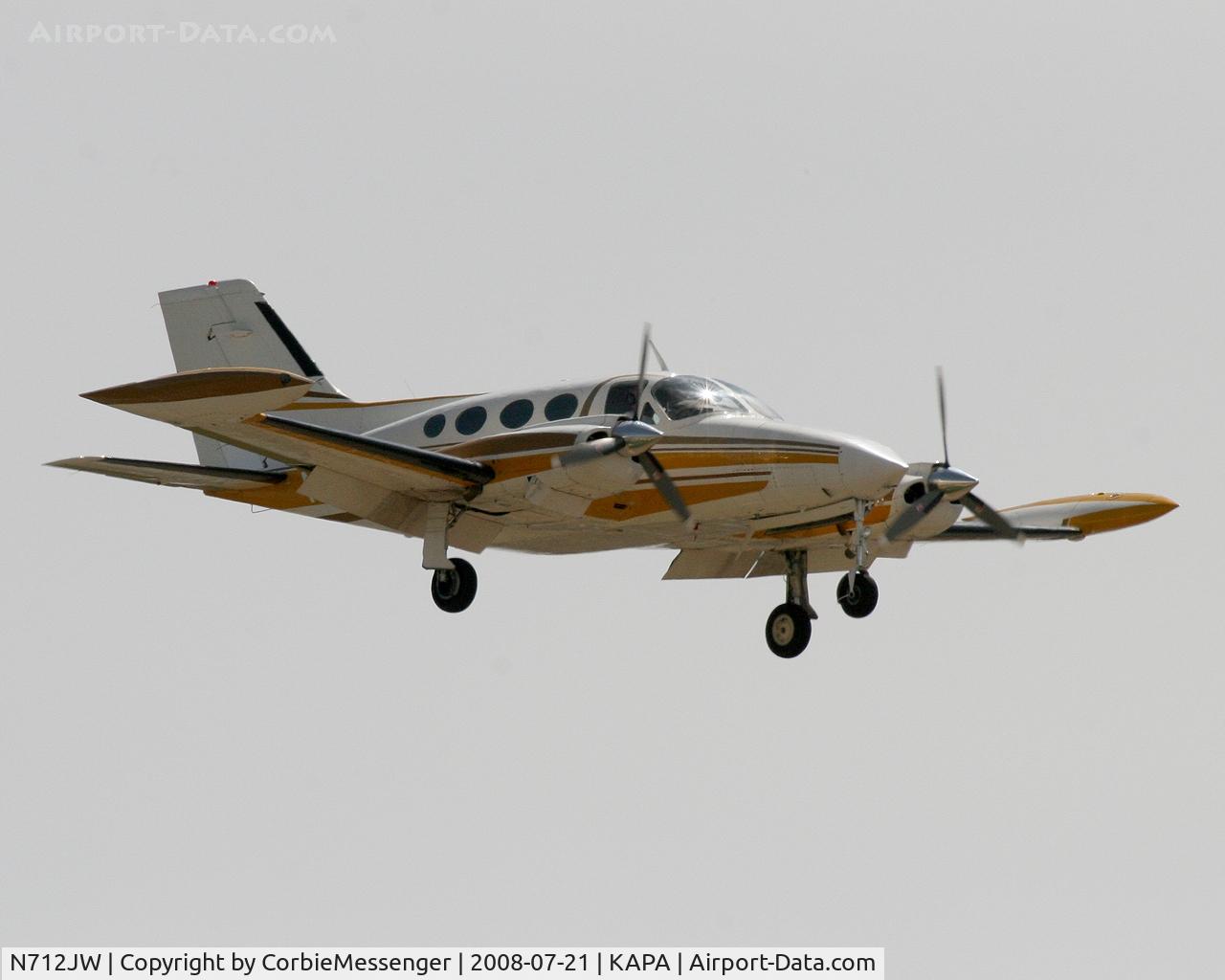 N712JW, 1969 Cessna 421A Golden Eagle C/N 421A0128, Cessna 421A on final for 35L at KAPA.