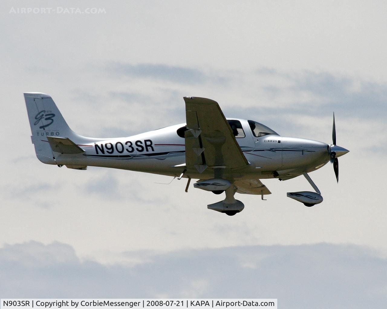 N903SR, 2007 Cirrus SR22 G3 GTS Turbo C/N 2465, A Cirrus SR22 on final for 35L at KAPA.