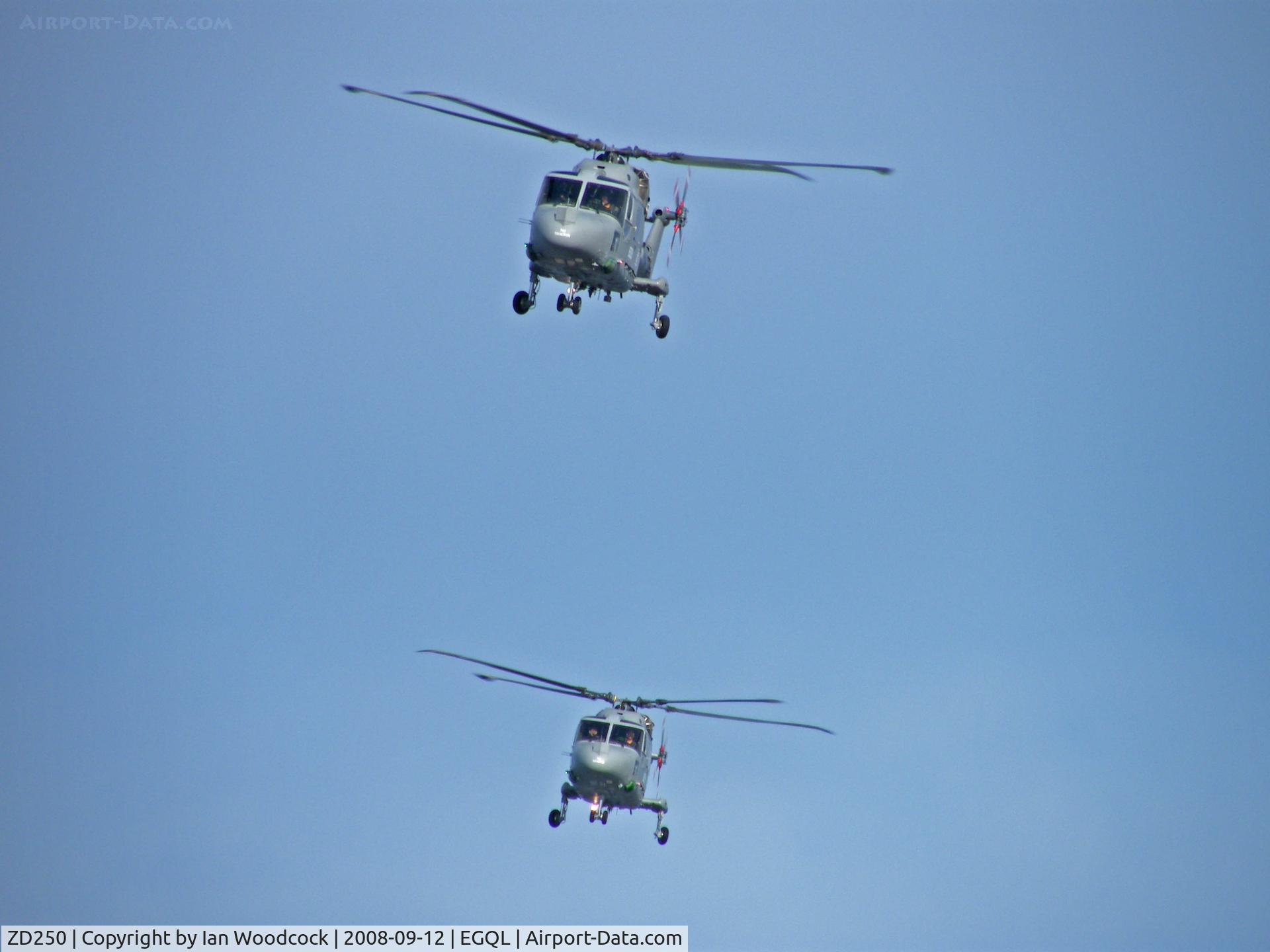 ZD250, Westland Lynx HAS.3S C/N 248, Westland Lynx HAS.3S/702 Sq Royal Navy (with XZ239) At RAF Leuchars