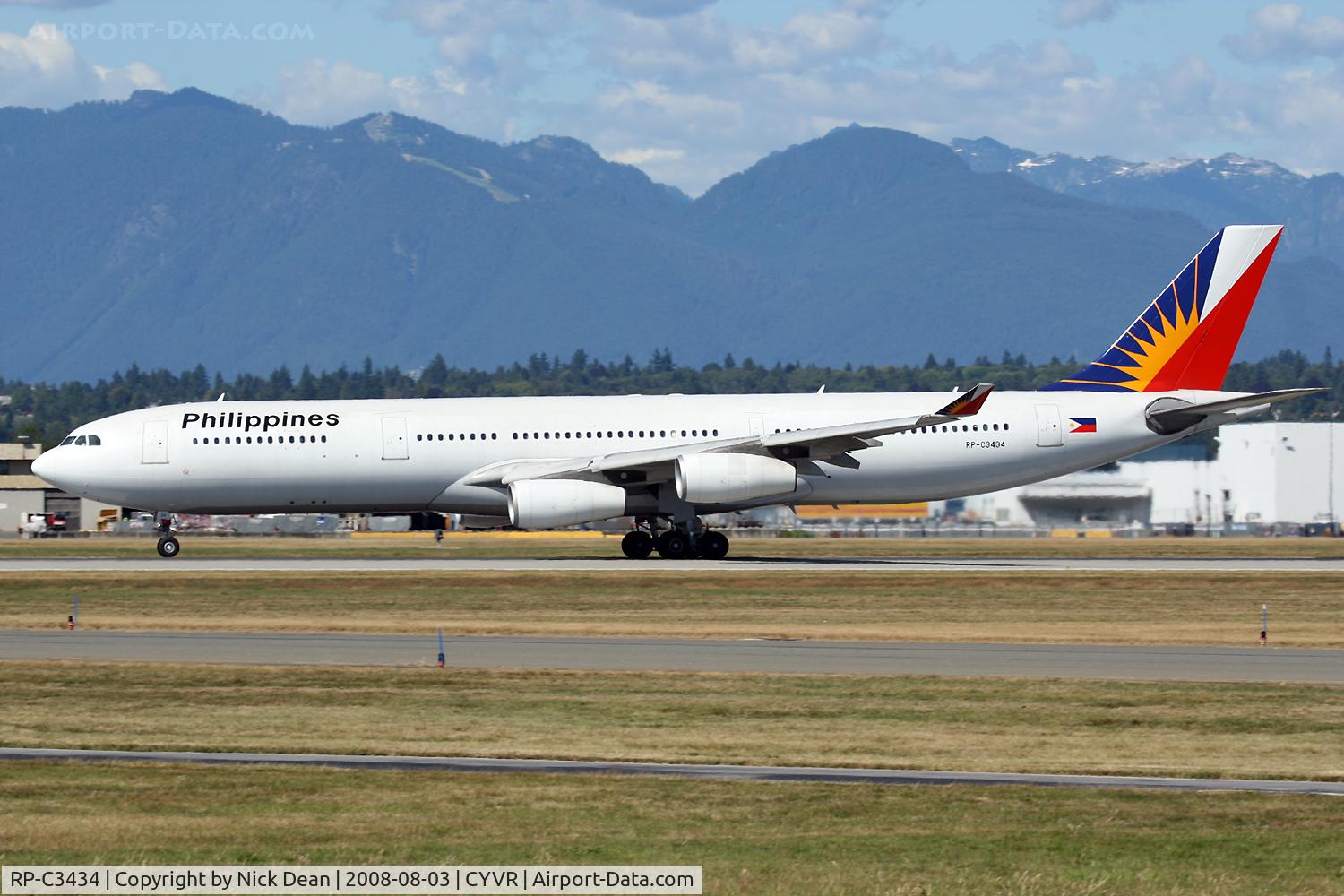RP-C3434, 1997 Airbus A340-313X C/N 196, CYVR