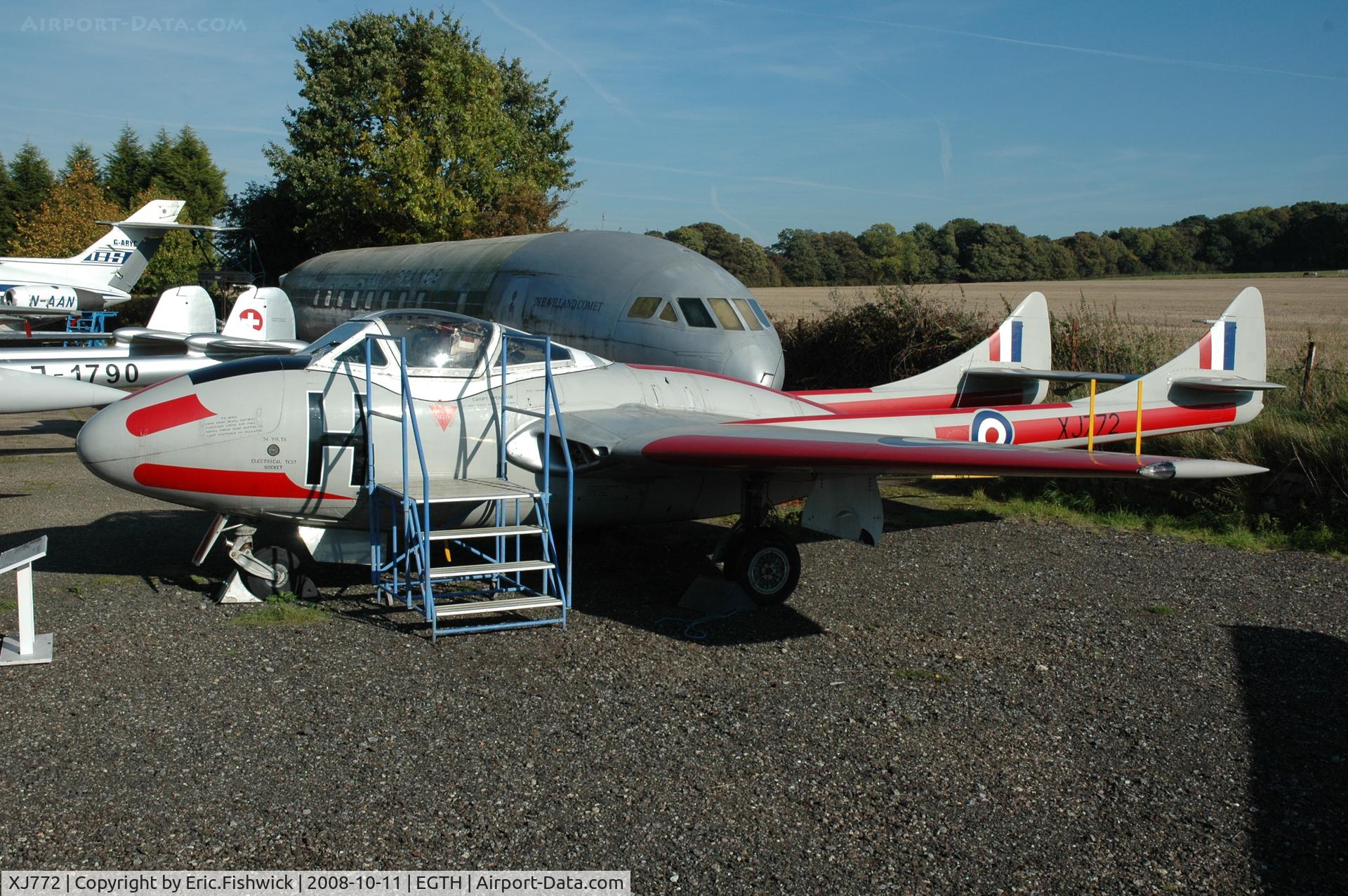 XJ772, De Havilland DH-115 Vampire T.11 C/N 15018, 1. DH 115 Vampire T11 at the de Havilland Aircraft Heritage Centre - October 2008