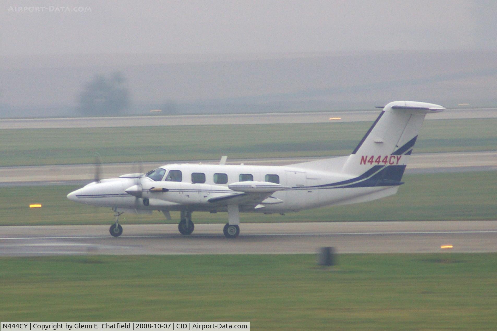 N444CY, 1984 Piper PA-42-720 Cheyenne III C/N 42-5501025, Departing Runway 13, foggy morning