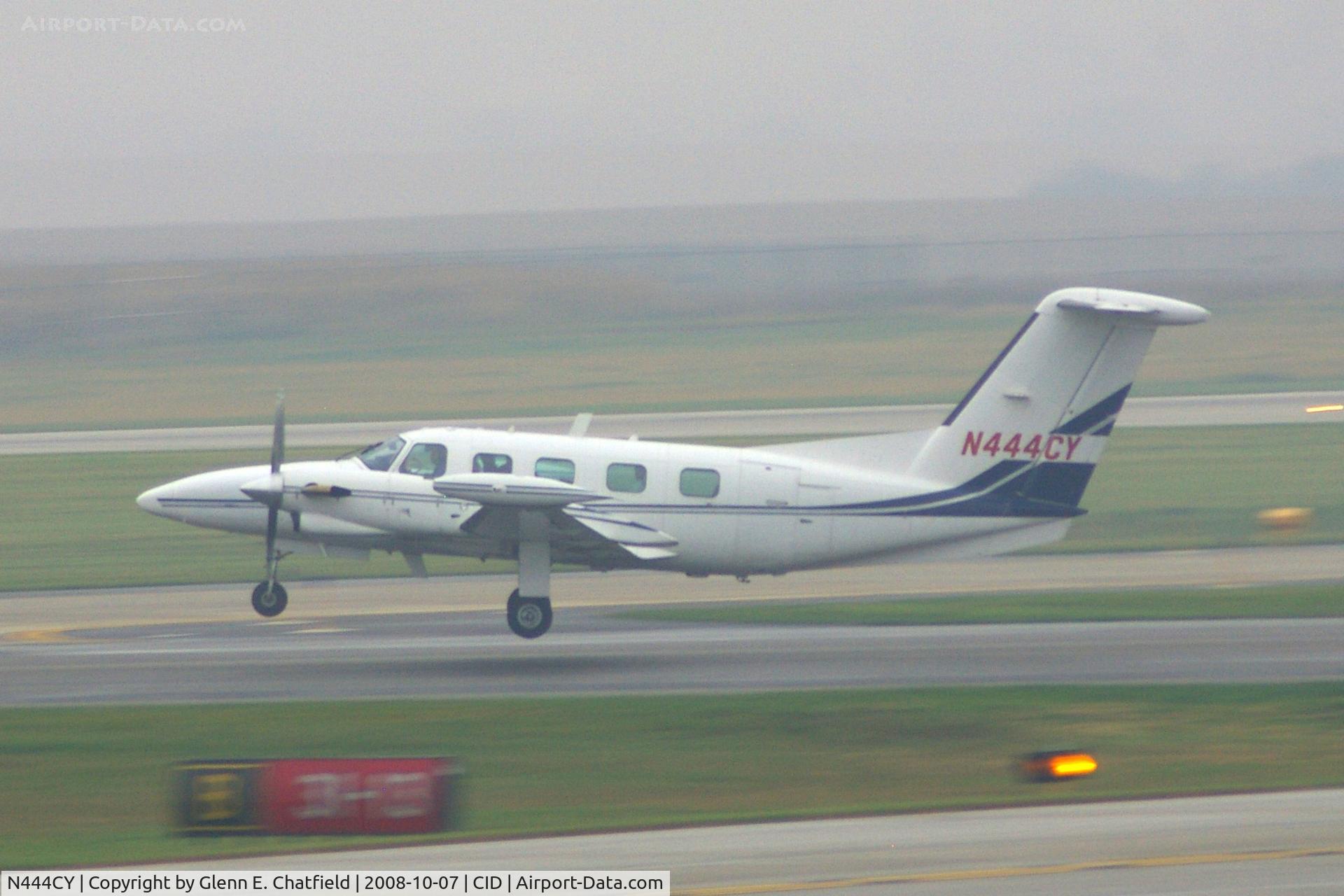 N444CY, 1984 Piper PA-42-720 Cheyenne III C/N 42-5501025, Departing Runway 13, foggy morning