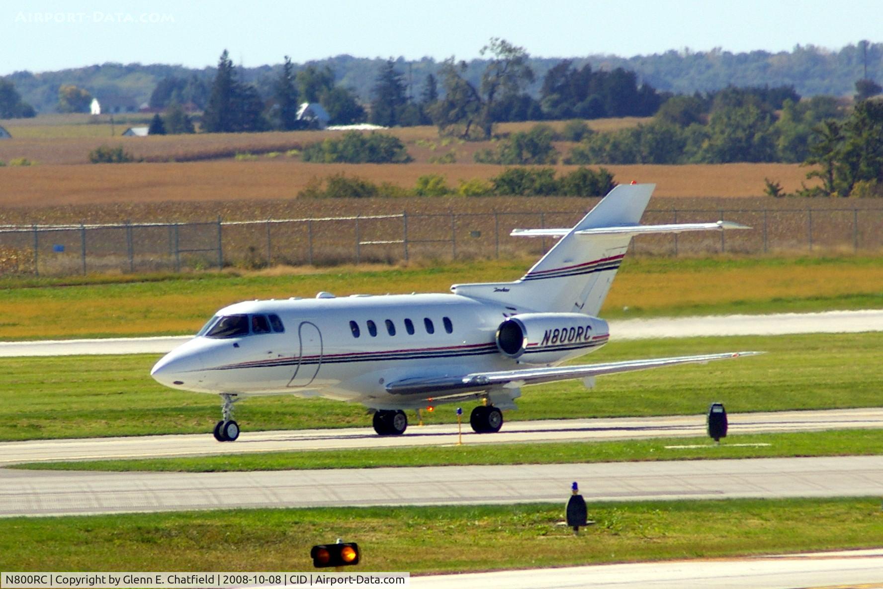 N800RC, 2004 Raytheon Hawker 800XP C/N 258660, Taxiing on Alpha to Rockwell-Collins