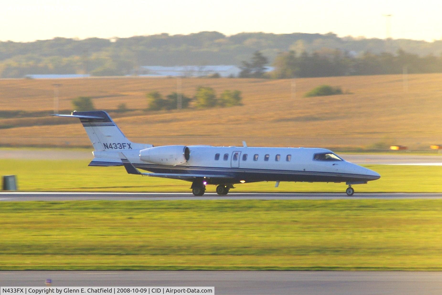 N433FX, 2002 Learjet 45 C/N 192, FlexJet on takeoff roll Runway 27, not long after sunrise.