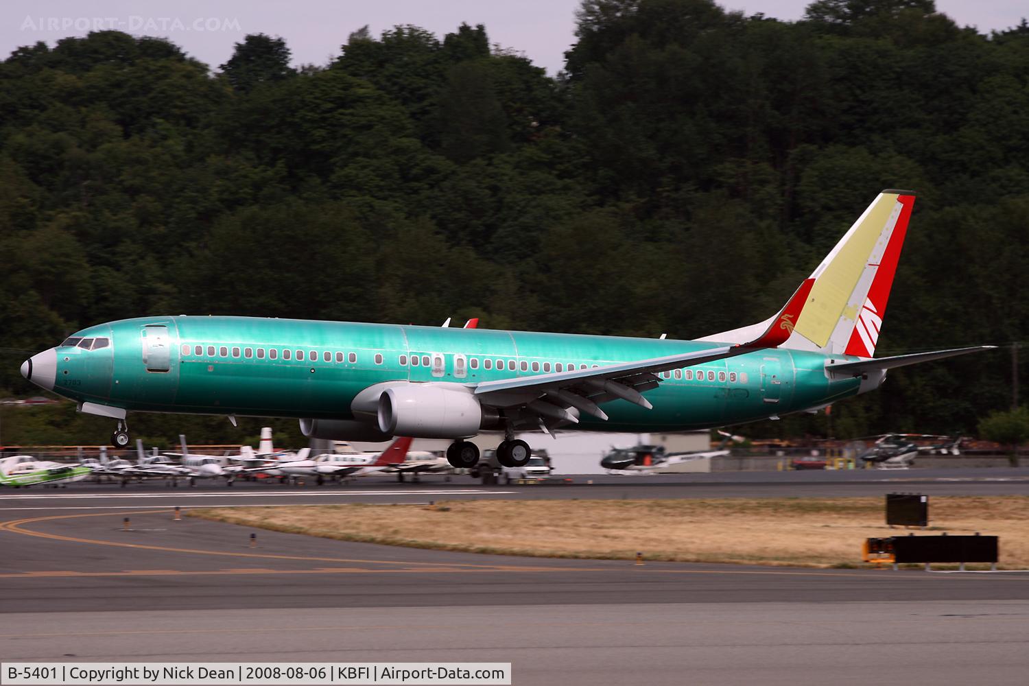B-5401, 2008 Boeing 737-87L C/N 35530/2703, /