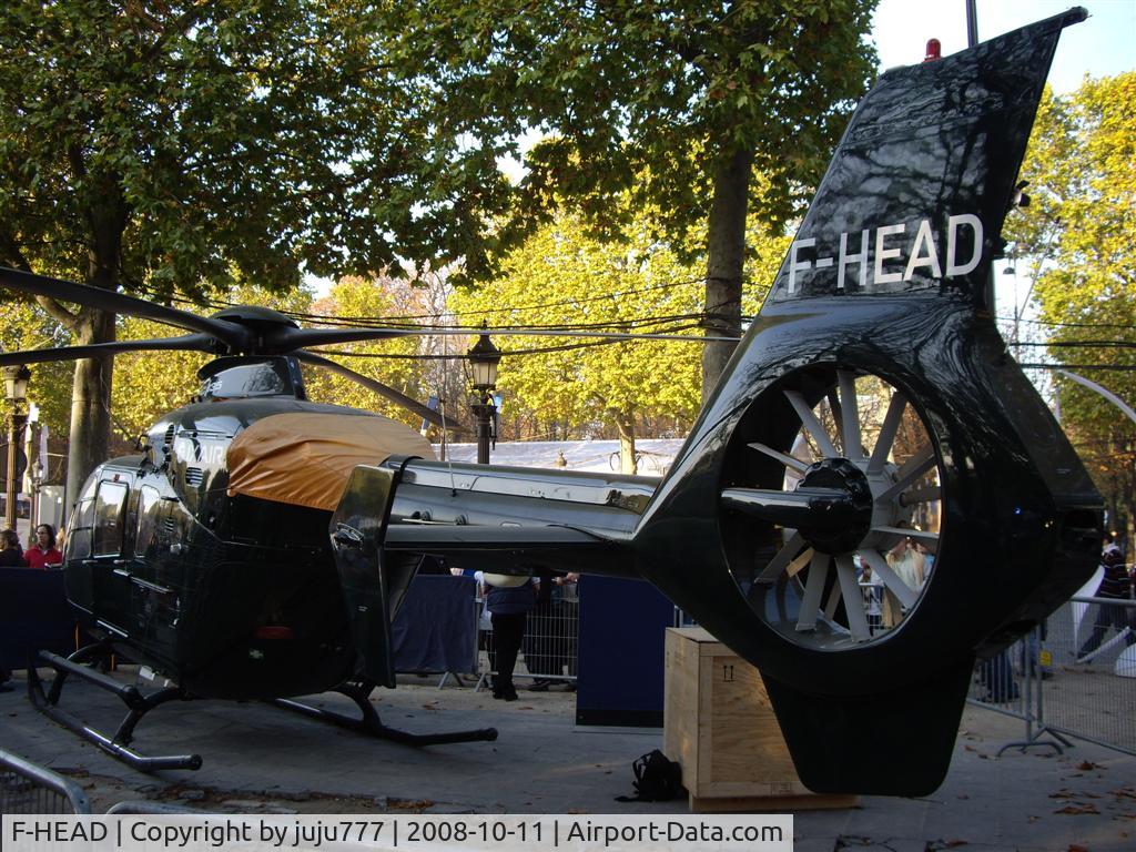 F-HEAD, 2003 Eurocopter EC-135T-2 C/N 0285, on display at champs-Elysées for 100 years of GIFAS