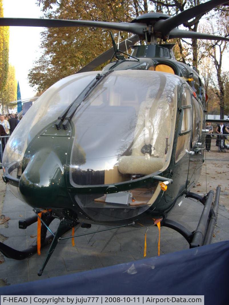 F-HEAD, 2003 Eurocopter EC-135T-2 C/N 0285, on display at champs-Elysées for 100 years of GIFAS