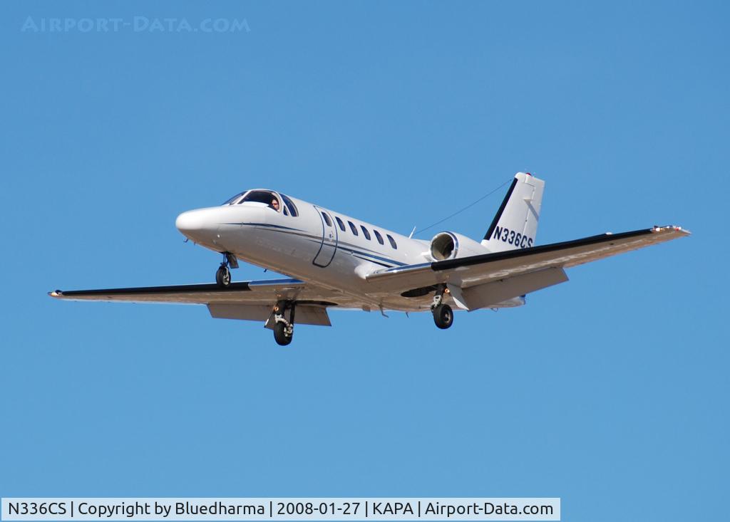 N336CS, 2004 Cessna 550 Citation Bravo C/N 550-1095, Approach to 17L.