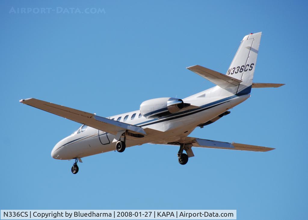 N336CS, 2004 Cessna 550 Citation Bravo C/N 550-1095, Approach to 17L.