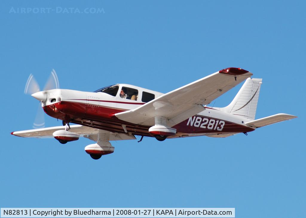 N82813, 1980 Piper PA-32-301T Saratoga C/N 32-8124001, Approach to 17L.