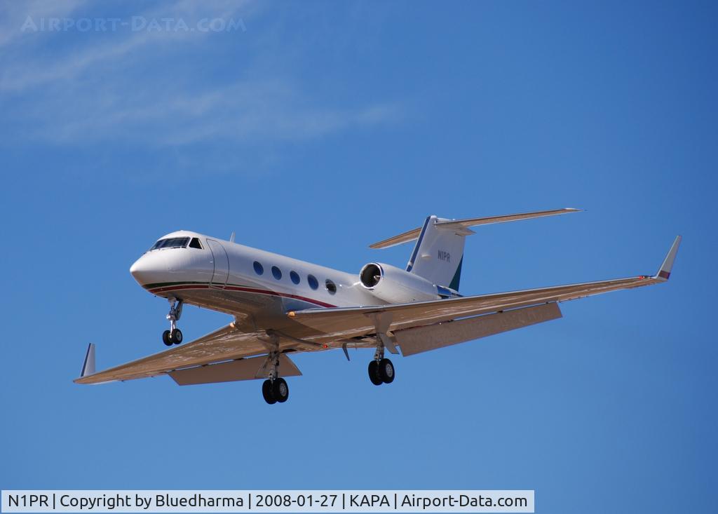 N1PR, 1981 Gulfstream American G-1159A Gulfstream III C/N 341, On approach to 17L.