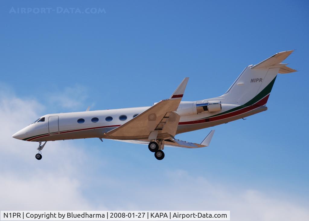 N1PR, 1981 Gulfstream American G-1159A Gulfstream III C/N 341, On approach to 17L.