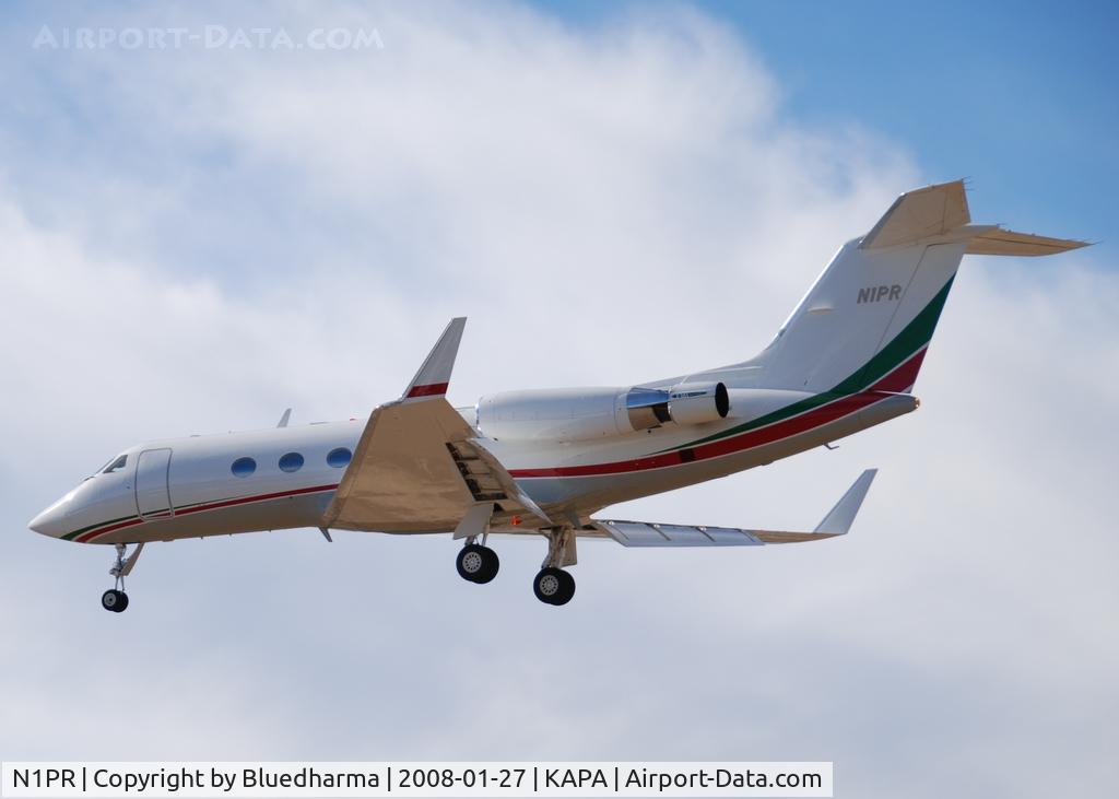 N1PR, 1981 Gulfstream American G-1159A Gulfstream III C/N 341, On approach to 17L.
