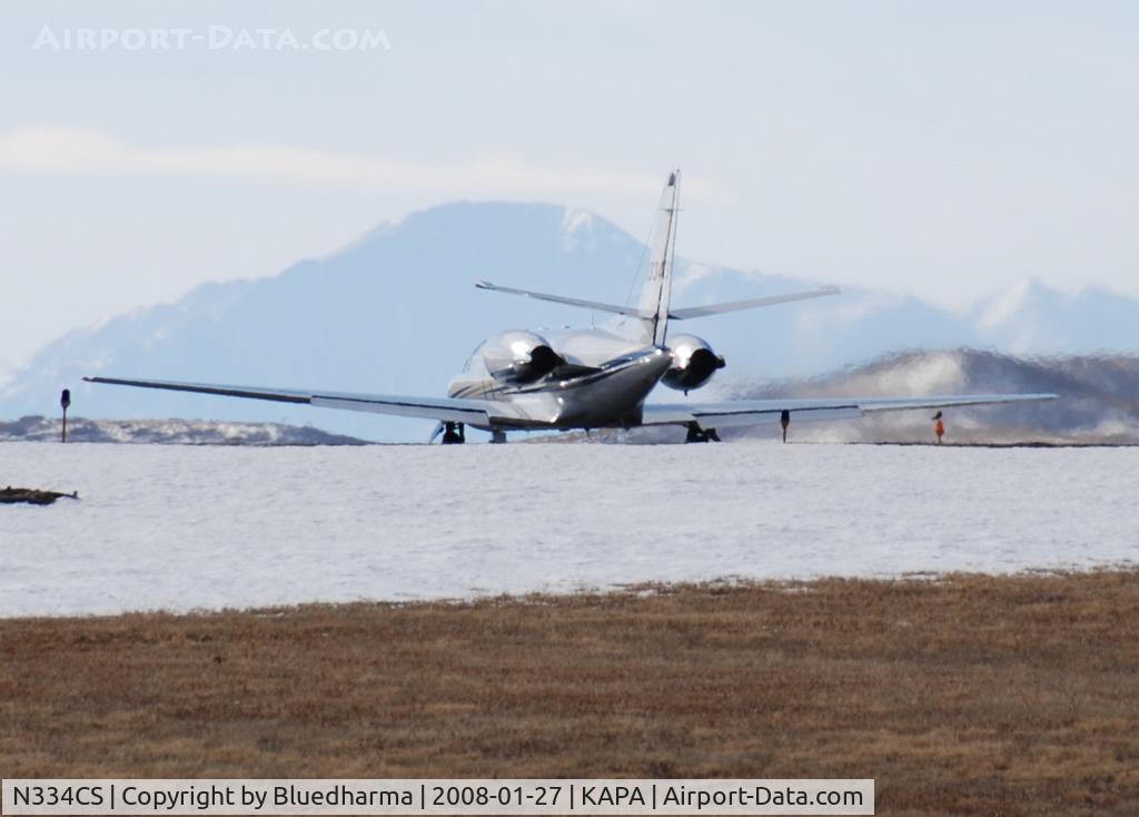 N334CS, 2004 Cessna 550 Citation Bravo C/N 550-1089, Takeoff from 17L.