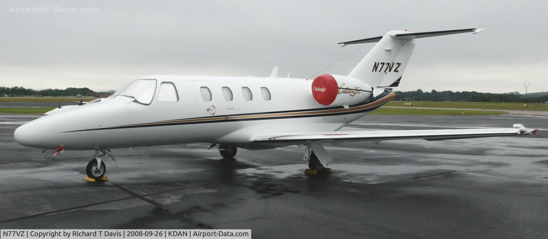 N77VZ, 1999 Cessna 525A CitationJet CJ2+ C/N 525A-0344, 1999 Cessna 525 in Danville Va.