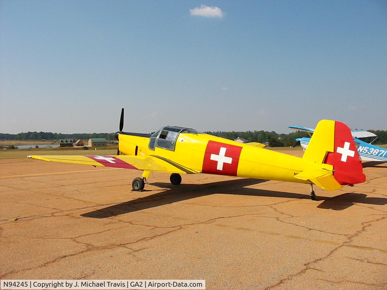 N94245, 1949 Bucker Bu-181 Bestmann C/N 25145, N94245 at Peachstate Airport.