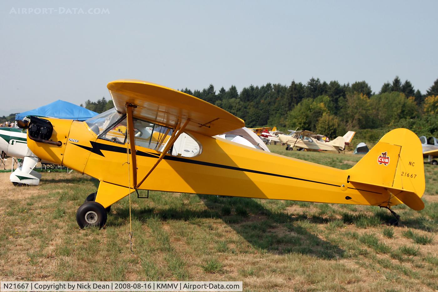 N21667, 1938 Piper J3C-65 Cub Cub C/N 2558, /