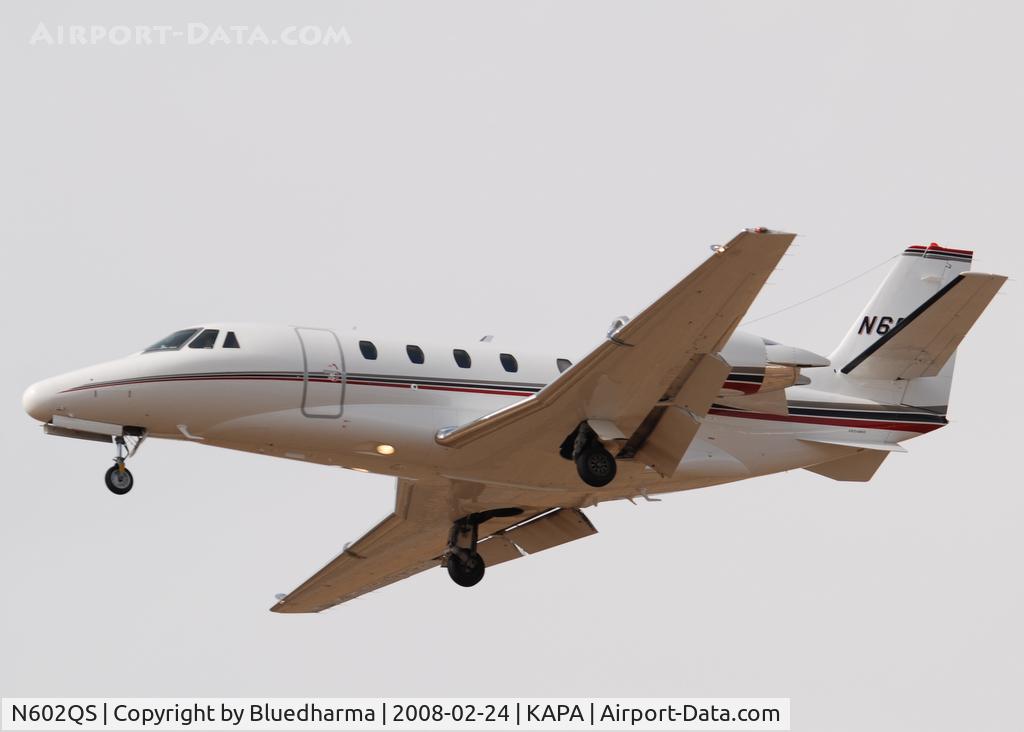 N602QS, 2004 Cessna 560XL Citation XLS C/N 560-5518, On approach to 17L.