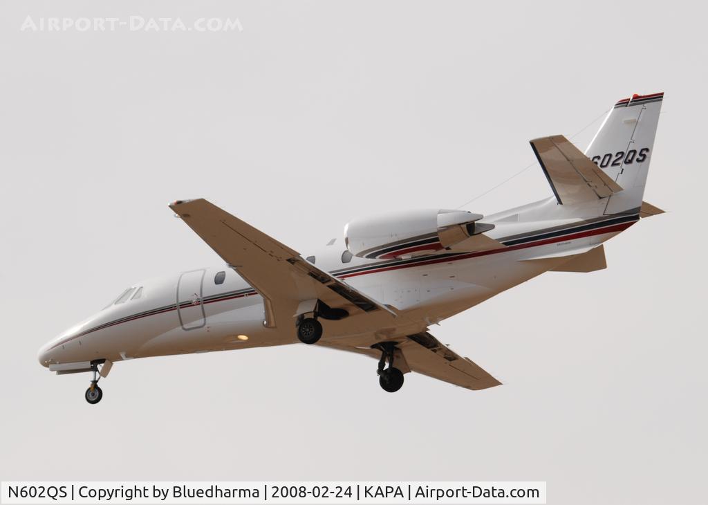 N602QS, 2004 Cessna 560XL Citation XLS C/N 560-5518, On approach to 17L.