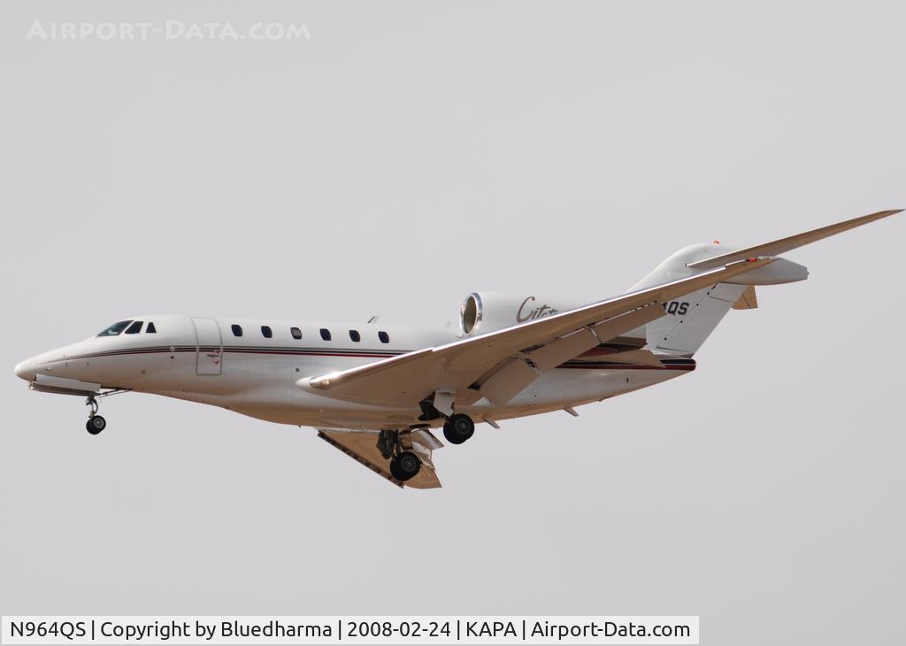 N964QS, 2001 Cessna 750 Citation X C/N 750-0164, On approach to 17L.