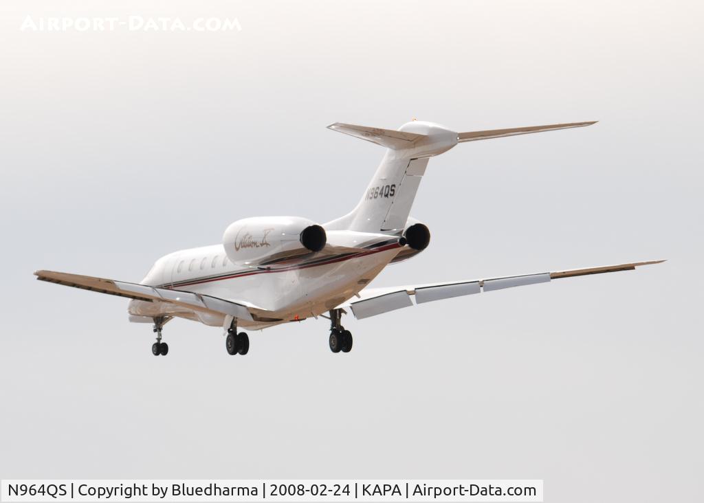 N964QS, 2001 Cessna 750 Citation X C/N 750-0164, On approach to 17L.