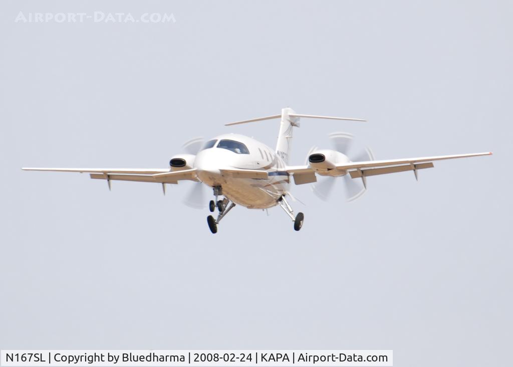 N167SL, 2007 Piaggio P-180 C/N 1136, On approach to 17L.