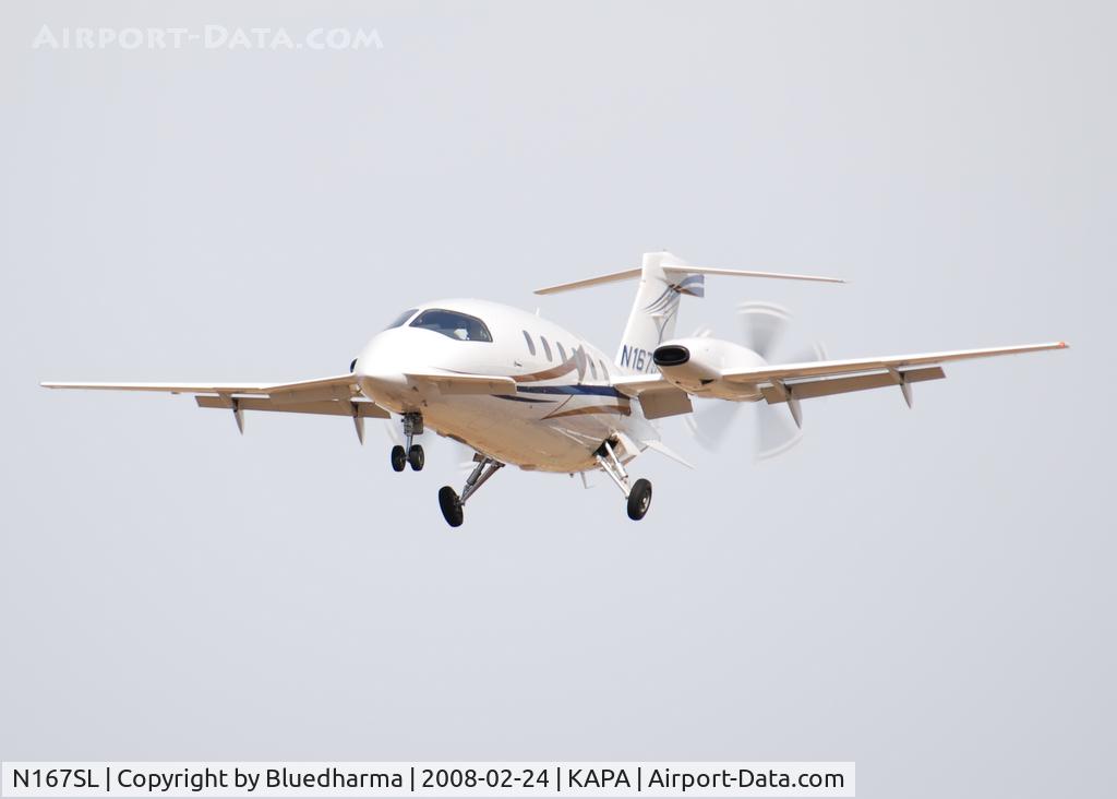 N167SL, 2007 Piaggio P-180 C/N 1136, On approach to 17L.