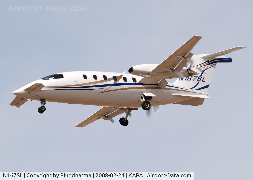 N167SL, 2007 Piaggio P-180 C/N 1136, On approach to 17L.