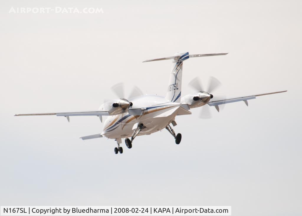N167SL, 2007 Piaggio P-180 C/N 1136, On approach to 17L.