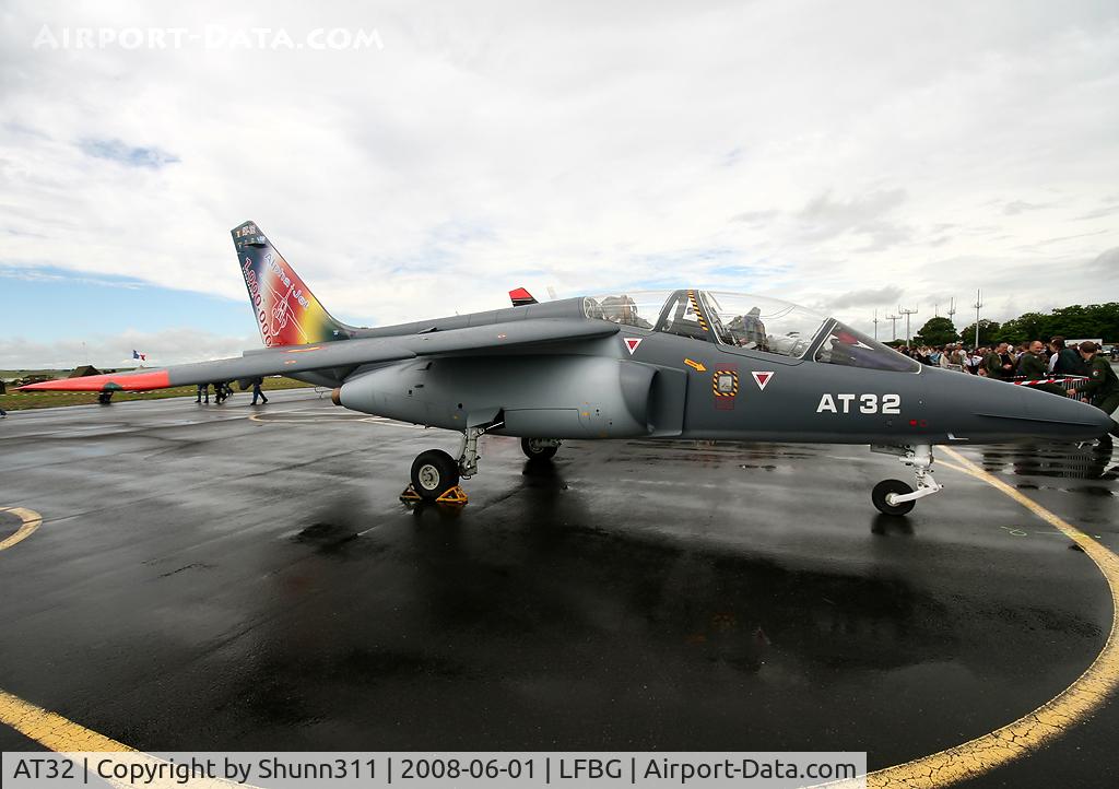 AT32, Dassault-Dornier Alpha Jet 1B C/N B32/1149, Static display with special '1000000 Hours' c/s for this Belgian Air Force aircraft during LFBG Airshow 2008
