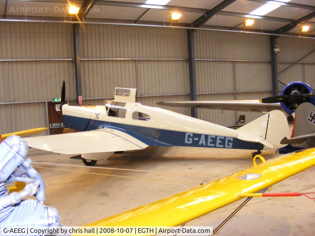 G-AEEG, 1936 Miles M-3A Falcon Major C/N 216, The Shuttleworth Collection, Old Warden
