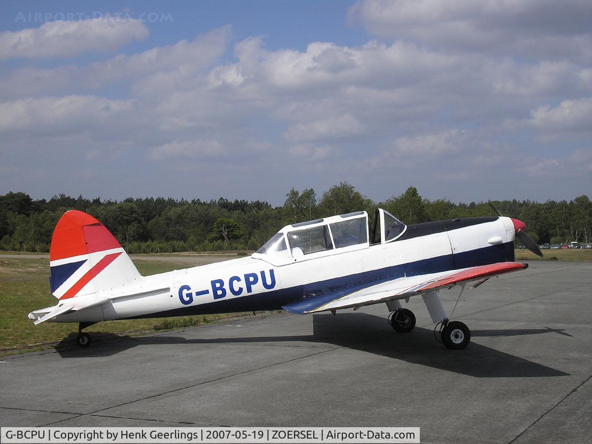 G-BCPU, 1953 De Havilland DHC-1 Chipmunk T.10 C/N C1/0839, Chipmunk Fly In , Zoersel, Belgium