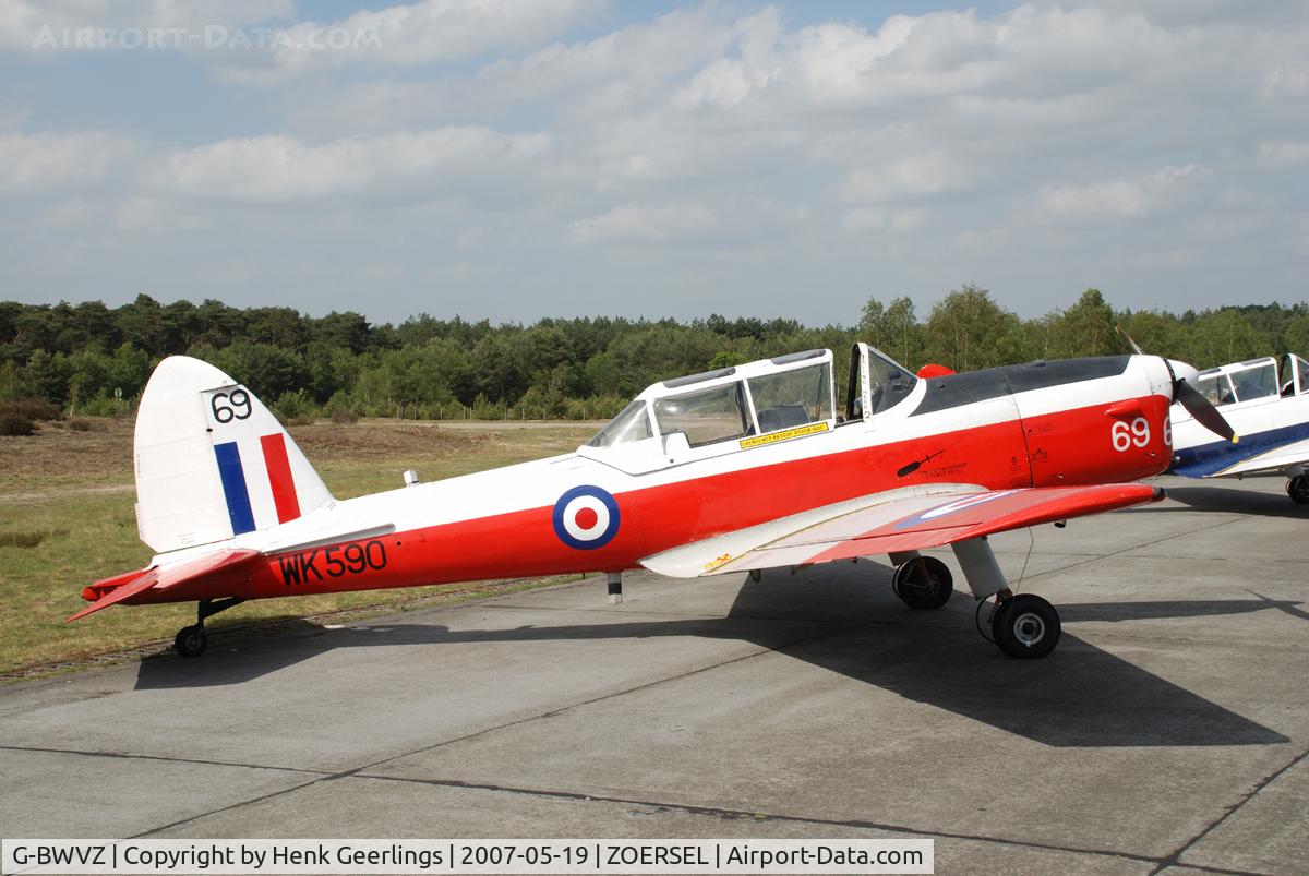 G-BWVZ, 1952 De Havilland DHC-1 Chipmunk T.10 C/N C1/0614, Chipmunk Fly In , Zoersel, Belgium