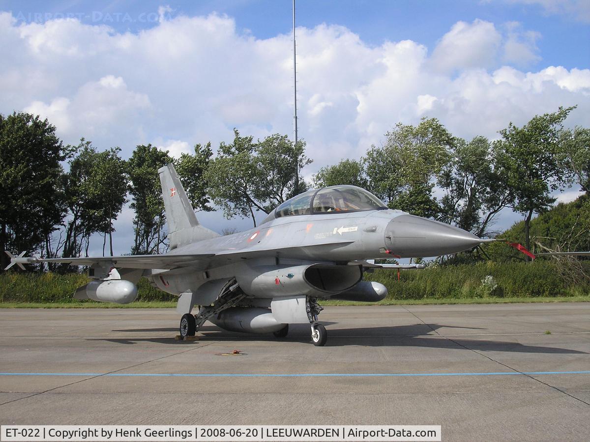 ET-022, 1987 General Dynamics F-16BM Fighting Falcon C/N 6G-16, Dutch AF Openday , Leeuwarden AFB , 2008 / Danish AF