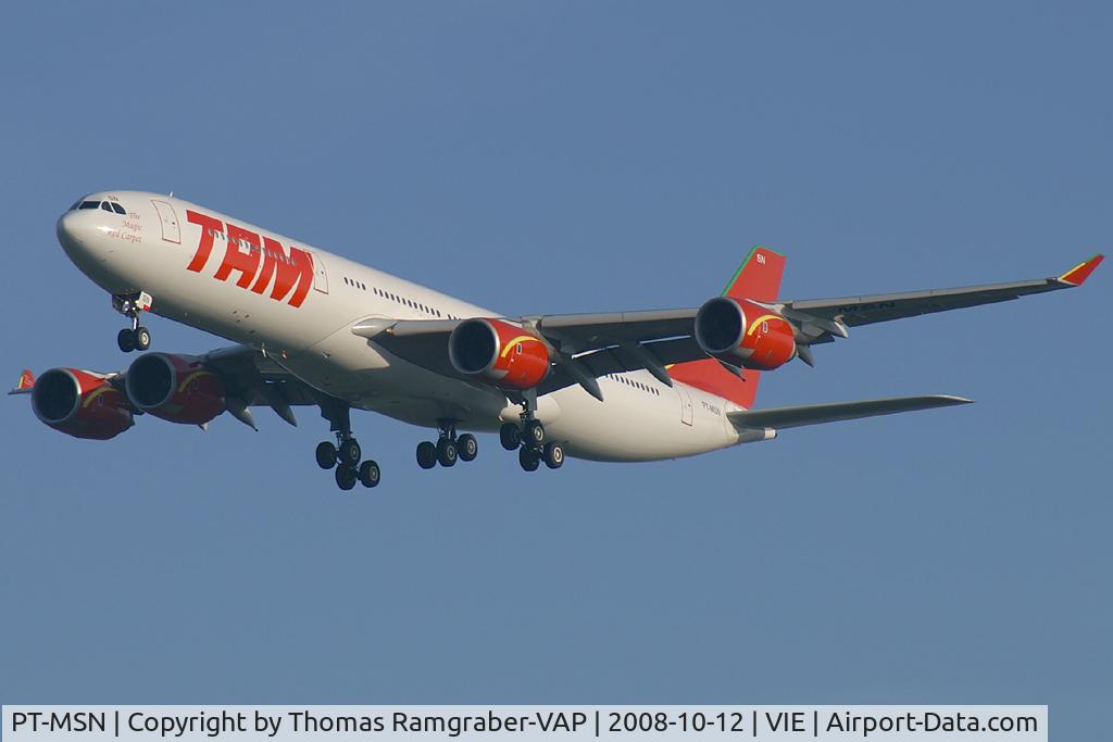 PT-MSN, 2003 Airbus A340-541 C/N 445, TAM Linhas Aereas Airbus A340-500