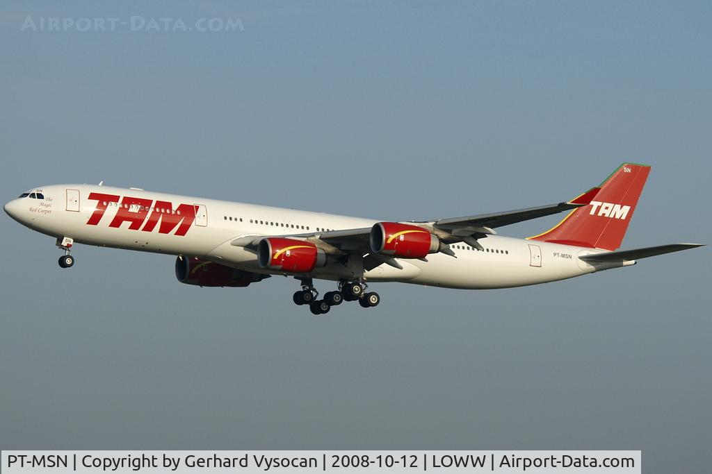 PT-MSN, 2003 Airbus A340-541 C/N 445, rare visitor