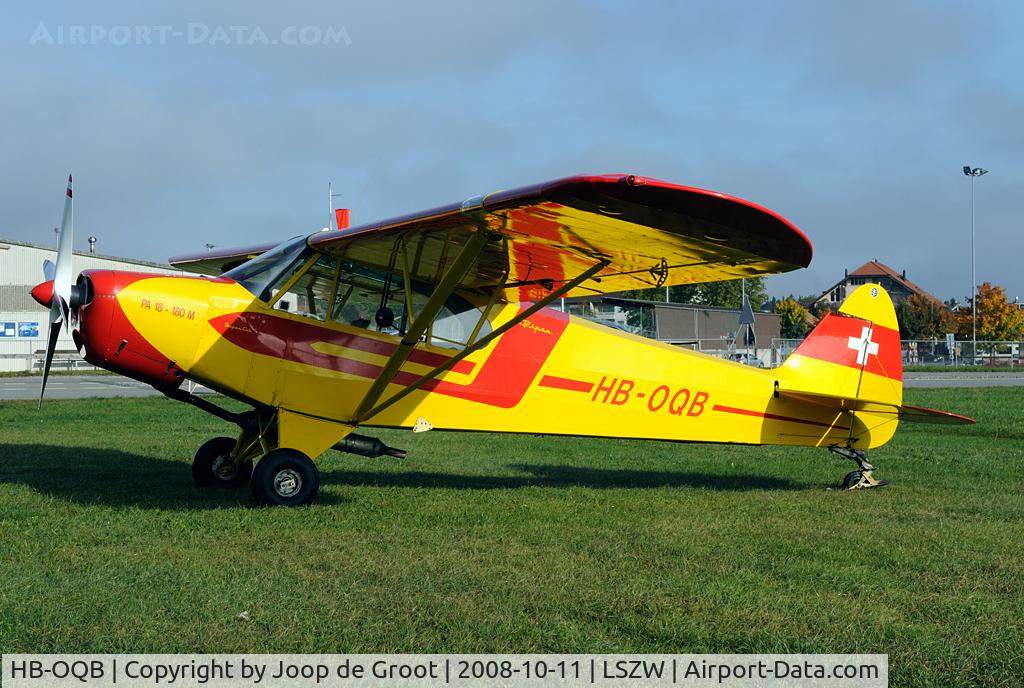 HB-OQB, 1972 Piper PA-18-180M C/N 18-8991, A pristine Super Cub at its home base Thun.