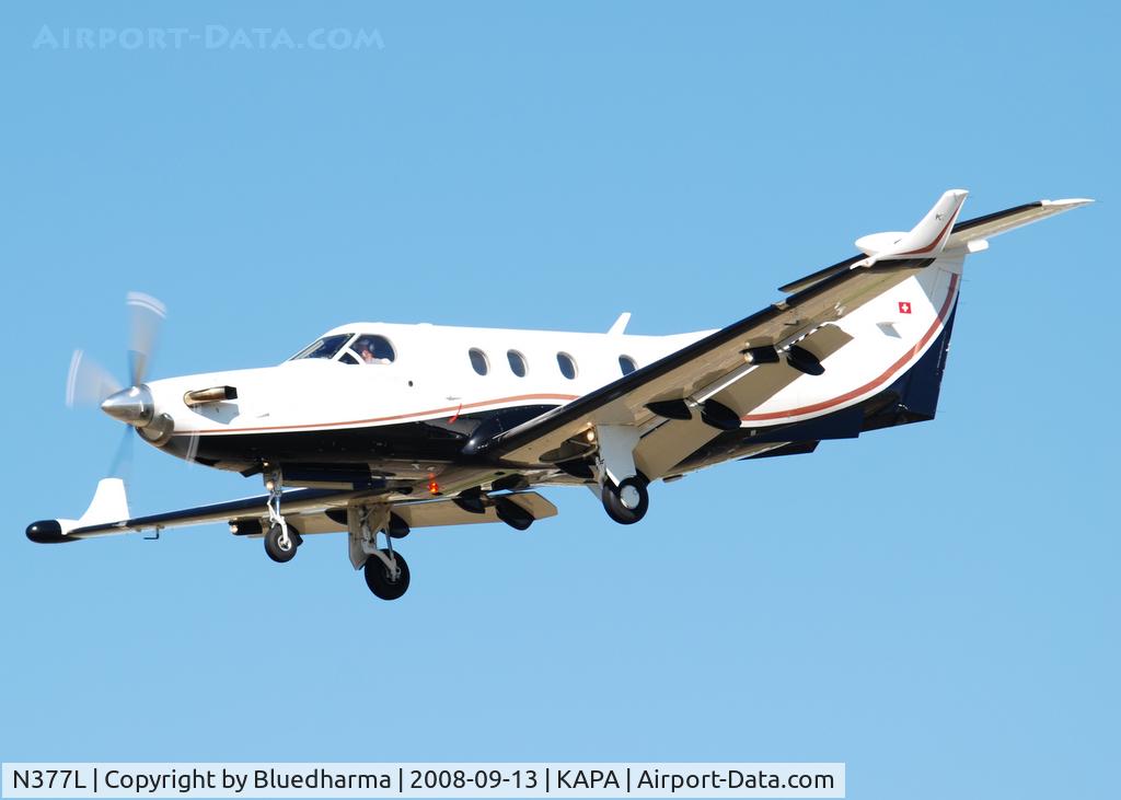 N377L, 2000 Pilatus PC-12/45 C/N 346, On Final approach to 17L.
