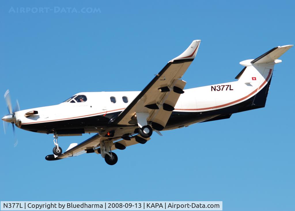 N377L, 2000 Pilatus PC-12/45 C/N 346, On Final approach to 17L.