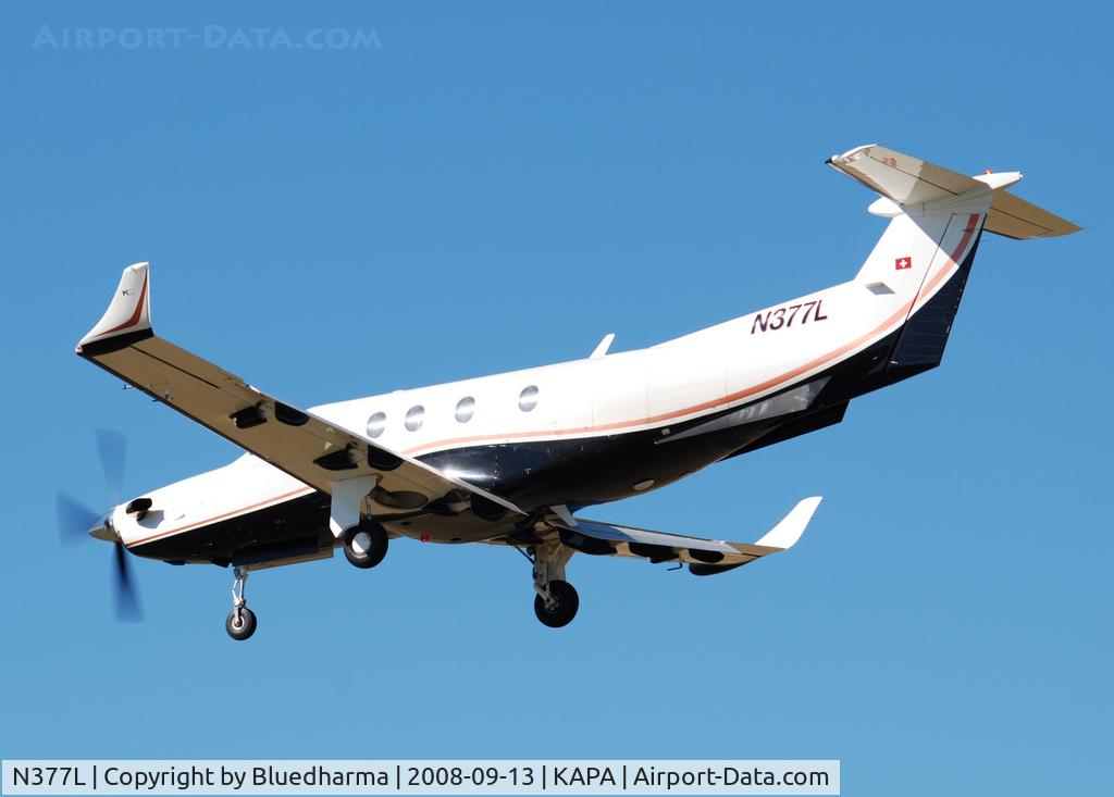 N377L, 2000 Pilatus PC-12/45 C/N 346, On Final approach to 17L.