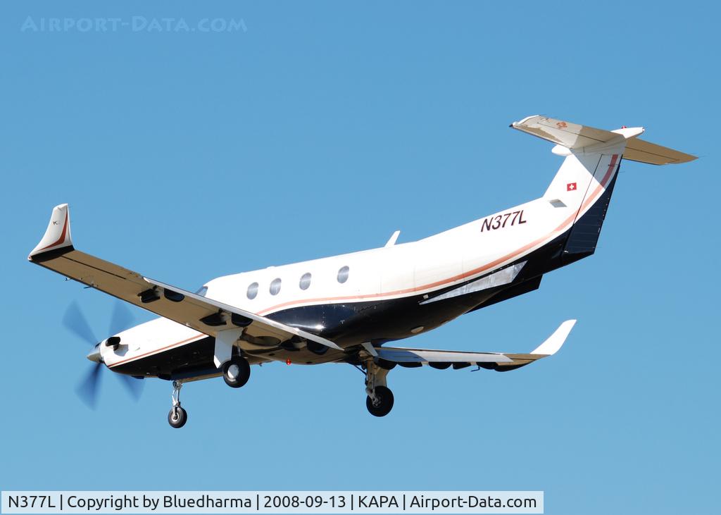 N377L, 2000 Pilatus PC-12/45 C/N 346, On Final approach to 17L.