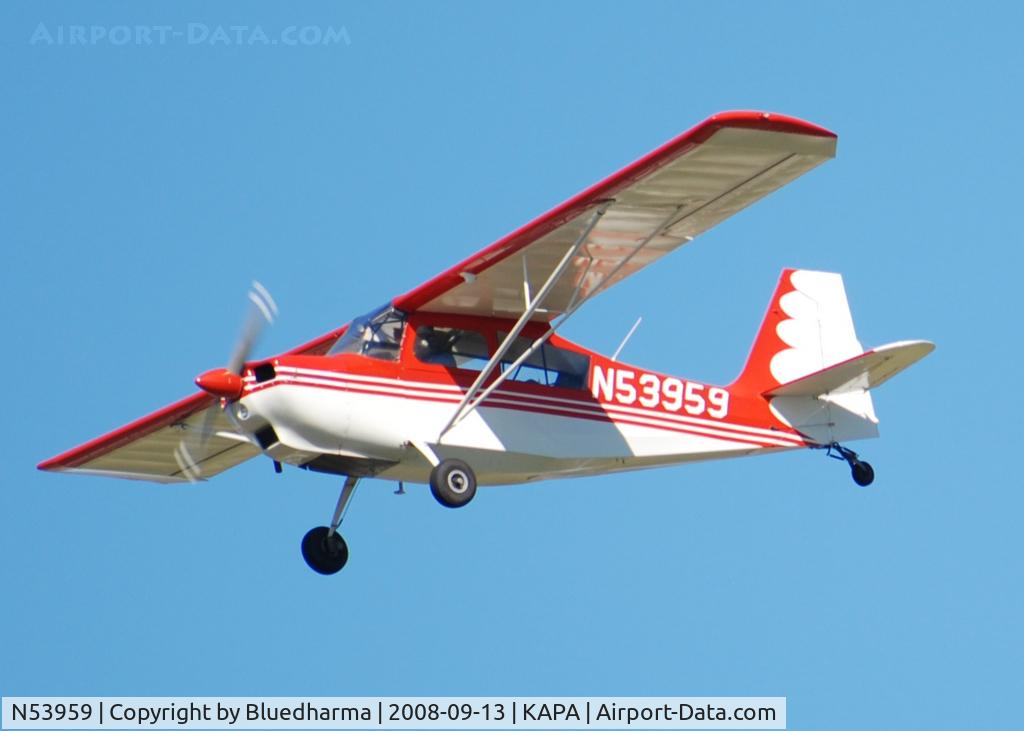 N53959, 1977 Bellanca 7KCAB Citabria C/N 599-77, On Final approach to 17R.
