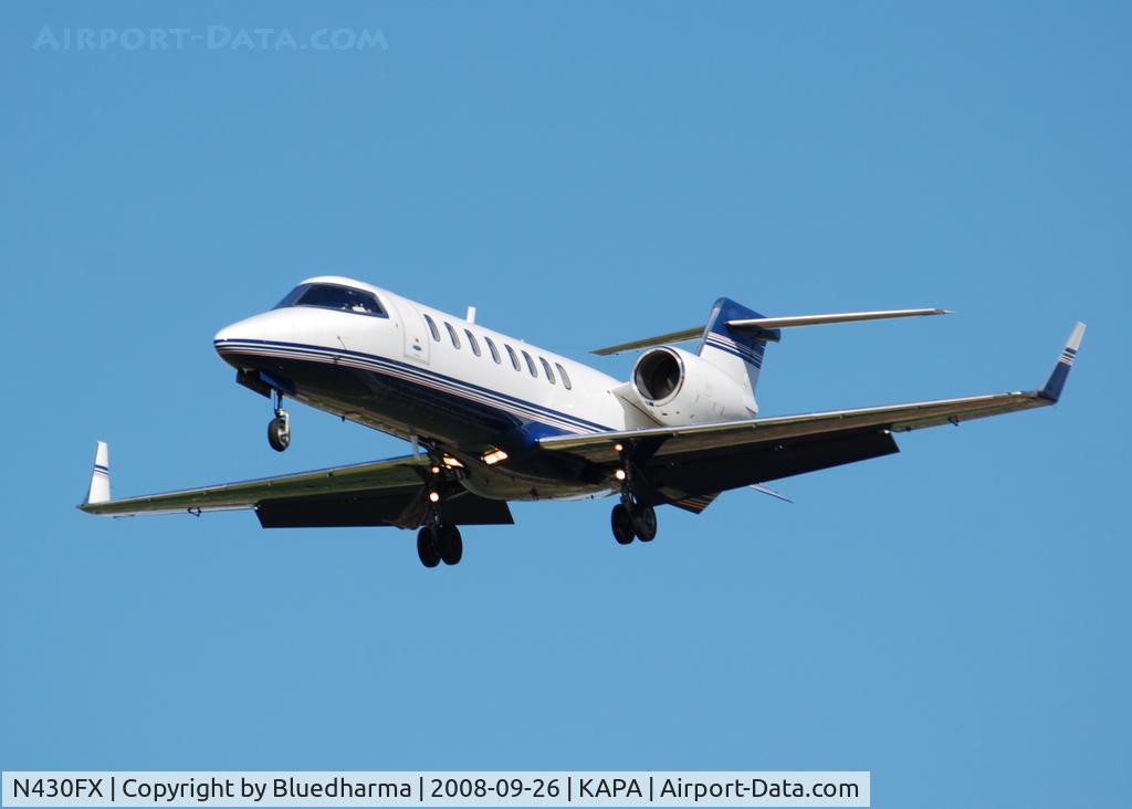 N430FX, 2001 Learjet 45 C/N 166, On final approach to 17L.