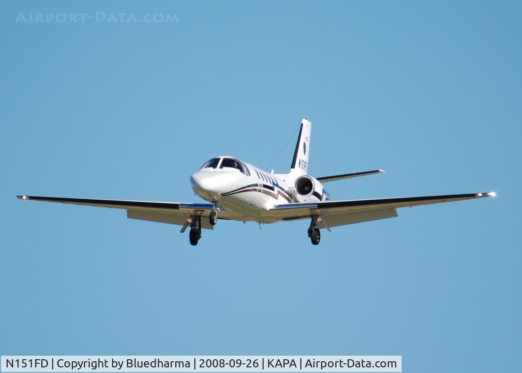 N151FD, 2004 Cessna 550 Citation Bravo C/N 550-1087, On final approach to 17L.