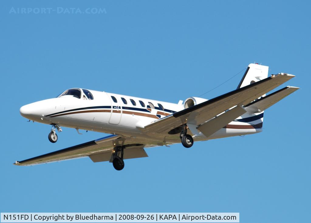 N151FD, 2004 Cessna 550 Citation Bravo C/N 550-1087, On final approach to 17L.