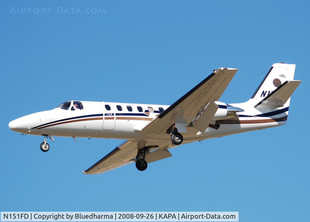 N151FD, 2004 Cessna 550 Citation Bravo C/N 550-1087, On final approach to 17L.